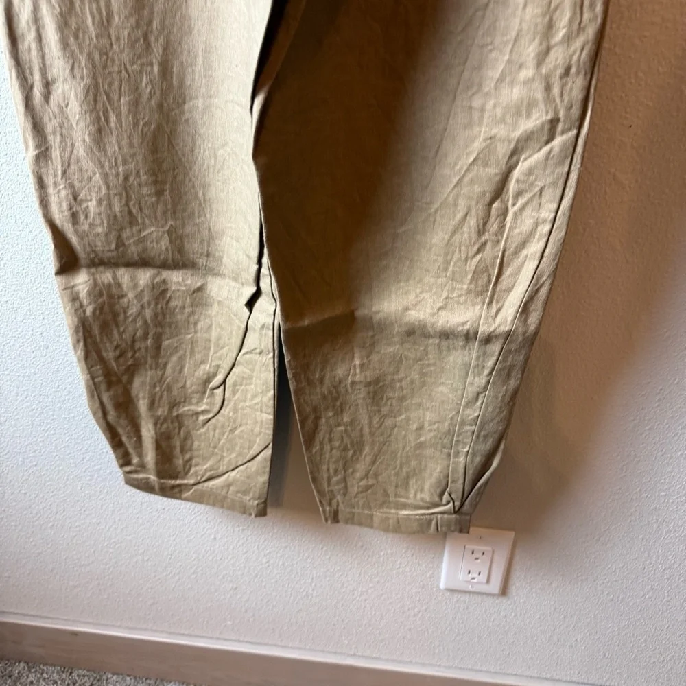 Reformation Fallon Pants Khaki High Rise Tapered Business Casual Boho Women’s 0